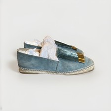 SERGIO ROSSI turquoise suede &