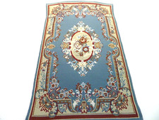Dolls House Rug Blue Victorian