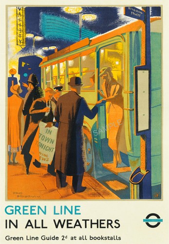 Vintage poster london - vintage, green