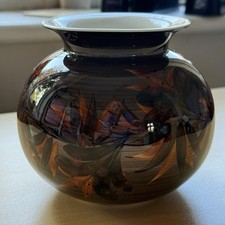 Jersey Pottery Vase Brown High