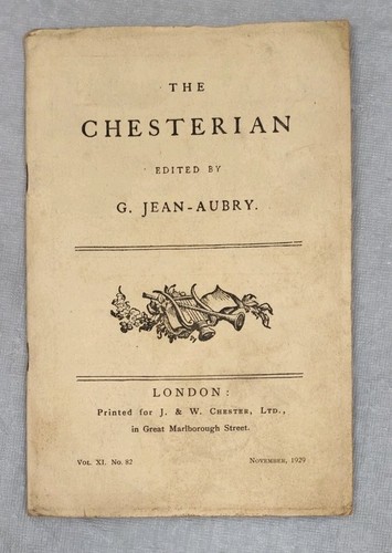 Vintage 1929 the chesterian - vintage,