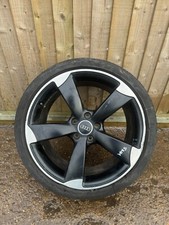 10-14 AUDI TT TTS TTRS 19 INCH ALLOY WITH TYRE GENUINE BLACK EDITION ET52 9J  2