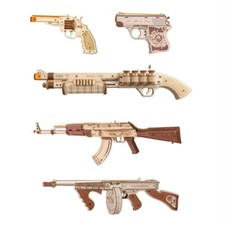 ROKR 3D DIY Wooden Puzzle Pistol Mechanical Gun Model Toy Boy Teens Xmas Gifts