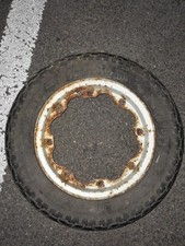 Vintage original Lambretta wheel and Tyre used Dunlop 3.50 x 10