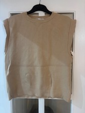 ZARA BEIGE SLEEVELESS JUMPER -
