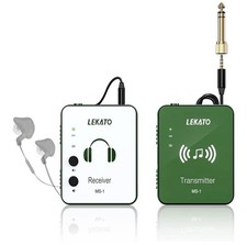 LEKATO MS-1 Wireless In-Ear Monitor System 2.4G Stereo Beltpack Receiver Green