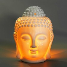 Thai Buddha Oil Burner Buddah Head Wax Melts Ornament Spa Ceramic Tea Light Gift