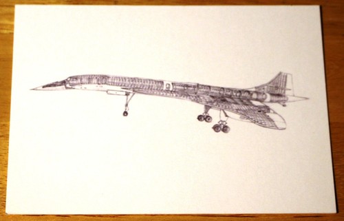 Concorde pencil drawing - pencil,