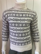 Icelandic Lopi Wool Scandinavian Nordic Roll Neck Turtleneck Jumper