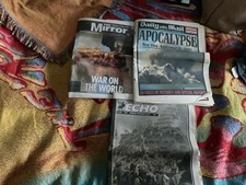 TWIN TOWERS 9/11 THREE NEWSPAPERS 12TH SEPTEMBER 2001 MIRROR / MAIL / ECHO