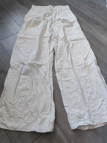 Zara white 100 - 100%, wide-leg
