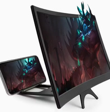 Curved Mobile Phone Screen Magnifier HD Video Amplifier Stand 12Inch