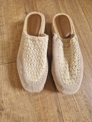Zara beige crochet and suede - crochet,