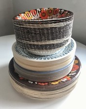 Vintage paper plates 1960s 1970s retro party tablewear job lot bowls plates