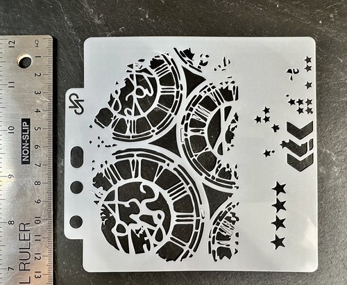 Stencil background square cog - stencil,