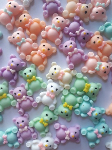 Resin cabochons bear - 10,