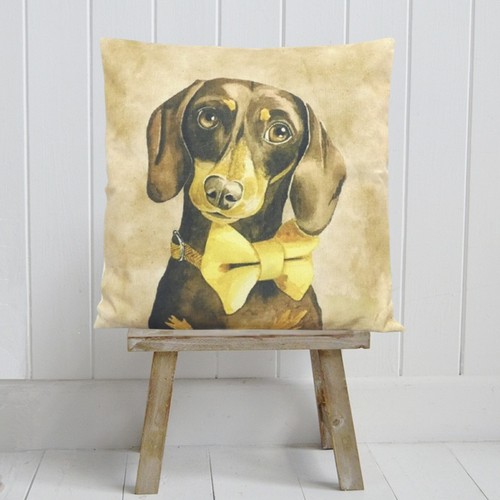 Dachshund bowtie cushion cover - cushion,