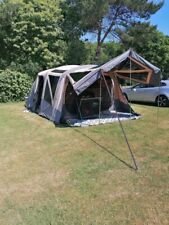 Zempire 5 berth polycotton tent blackout bedrooms good sized living room and bed