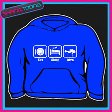 EAT SLEEP SCUBA DIVER DIVING DIVE HOODY HOODIE ALL SIZES & COLOURS