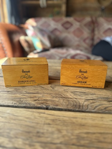 Vintage harrods wooden tea - vintage, harrods’