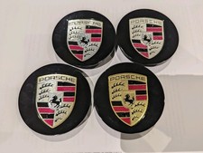 Porsche Crest Wheel Centre Cap Black Set of 4 911-997