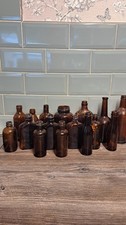 Joblot Old Brown Bottles Pre 1940s  Apothecary  Beer Ect