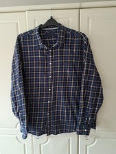 Mens Lincoln 2XL Long Sleeved, Blue Check Shirt