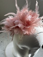Dusky Pink Floral Feather