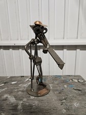 Hinz & Kunst Ski Metal Sculpture Nuts Bolts