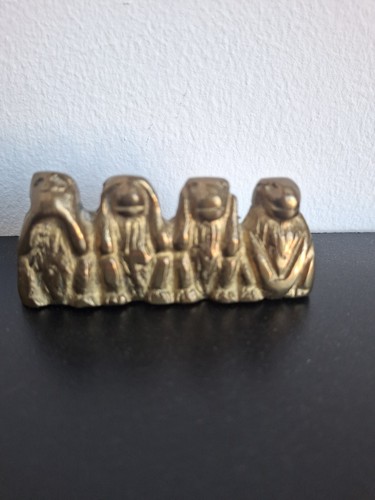 Vintage rare solid brass four - rare,