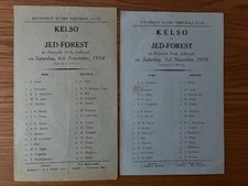 1954 & 1956 JED-FOREST v KELSO, 2 PROGRAMMES