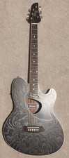 Ibanez Talman TCM50 Electro-Acoustic Guitar Black 'Woodprint' Finish