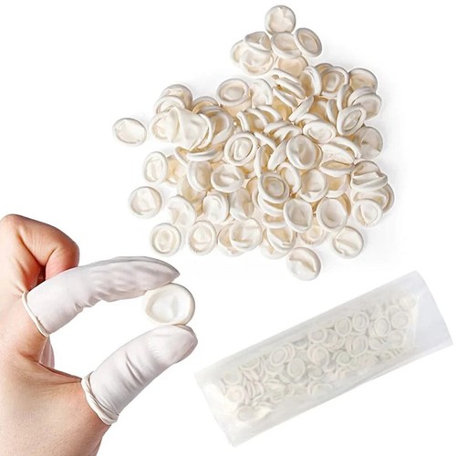 Disposable white latex finger - disposable,