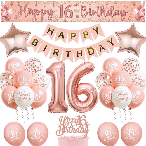 16th birthday decorations set - 16th,