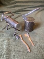 vintage silver plated log and