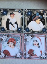 4 X Art Deco Christmas Card