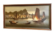 Mid Century Oil On Canvas -