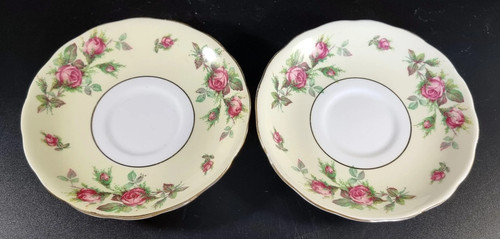Pair colclough yellow - of, bone