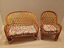 Miniature Boho Rattan Doll