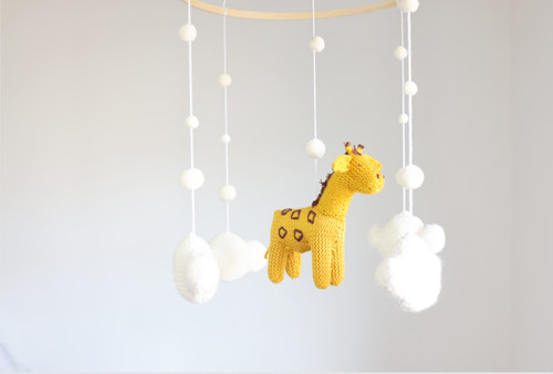 Safari giraffe baby mobile - giraffe, mobile-
