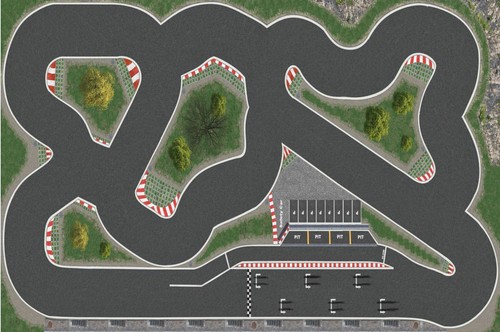 Racetrack race track - track, clean