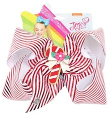 Christmas Candy Cane Bow 8"