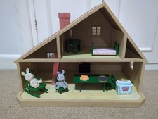 Vintage 80s Sylvanian Families Deluxe Family House With Accessories & Figure