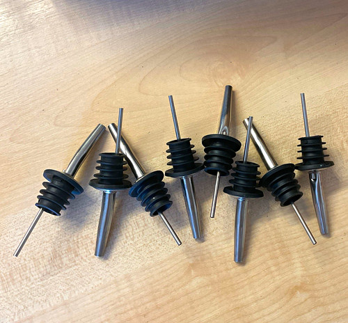 Metal bottle pourer stopper - bottle,