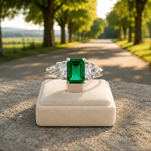 Emerald cut natural - emerald,