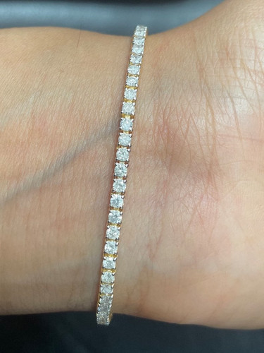 14k yellow gold round cut - yellow,