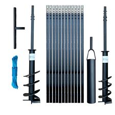 DRILLPARTNER Hand Auger Water well Earth 4"-7" and 3-60ft +BAILER/ CLAY BIT FREE