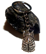 MAINE COON CAT KEY RING WITH