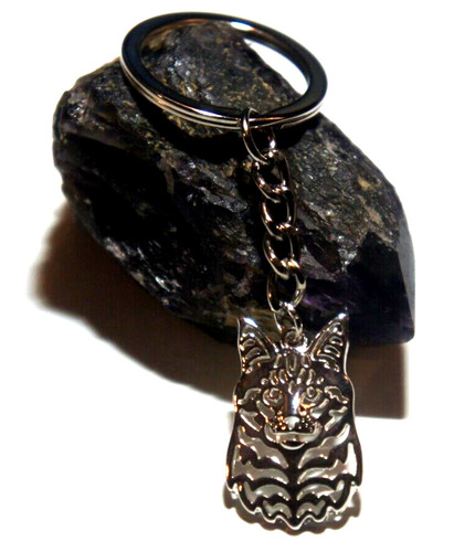 Maine coon cat key ring - maine,