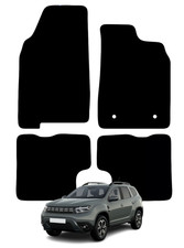 For Dacia Duster 2 2018 to 2024 Tailored Carpet Car Floor Mats in Black 4pc Set
